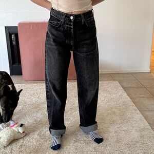 Agolde Kelly Jean Washed Black